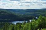 Os lagos e magníficas paisagens do Parc National de La Mauricie, província de Quebec, no Canadá